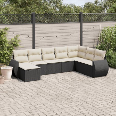 Set de sofás de jardín 8 piezas y cojines ratán sintético negro de , Conjuntos de jardín - Ref: Foro24-3254093, Precio: 487,0...