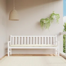 Cojín para banco de jardín tela Oxford crema 200x50x7 cm de , Cojines para sillas y sofás - Ref: Foro24-361642, Precio: 35,01...