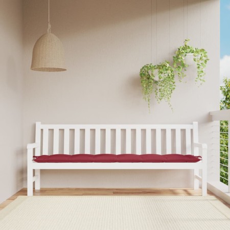 Cojín de banco de jardín tela Oxford rojo tinto 200x50x7 cm de , Cojines para sillas y sofás - Ref: Foro24-361649, Precio: 30...