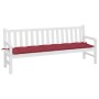 Cojín de banco de jardín tela Oxford rojo tinto 200x50x7 cm de , Cojines para sillas y sofás - Ref: Foro24-361649, Precio: 30...