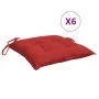 Cojines para palets 6 unidades tela Oxford rojo 50x50x7 cm de , Cojines para sillas y sofás - Ref: Foro24-361527, Precio: 50,...