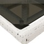 Mesa de jardín superficie de vidrio ratán PE blanco 80x80x75 cm de , Mesas de jardín - Ref: Foro24-368132, Precio: 82,46 €, D...