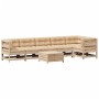 Juego de muebles de jardín 7 pzas y cojines madera maciza pino de , Conjuntos de jardín - Ref: Foro24-3250868, Precio: 776,14...