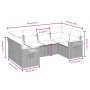 Set de muebles de jardín 6 pzas y cojines ratán sintético gris de , Conjuntos de jardín - Ref: Foro24-3227103, Precio: 388,19...