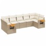 Set sofás de jardín 7 piezas y cojines ratán sintético beige de , Conjuntos de jardín - Ref: Foro24-3227108, Precio: 527,21 €...