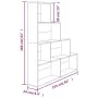 Estantería madera contrachapada gris hormigón 155x24x160cm de vidaXL, Librerías y estanterías - Ref: Foro24-800661, Precio: 6...