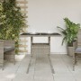 Mesa de jardín superficie de vidrio ratán PE gris 80x80x75 cm de , Mesas de jardín - Ref: Foro24-365522, Precio: 74,38 €, Des...