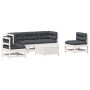 Set muebles jardín 6 pzas con cojines madera maciza pino blanco de , Conjuntos de jardín - Ref: Foro24-3250725, Precio: 539,0...