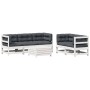 Set muebles jardín 6 pzas con cojines madera maciza pino blanco de , Conjuntos de jardín - Ref: Foro24-3250809, Precio: 544,6...