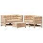 Juego de muebles de jardín 5 pzas y cojines madera maciza pino de , Conjuntos de jardín - Ref: Foro24-3250816, Precio: 550,28...