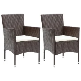 Sillas de comedor de jardín 2 unidades ratán sintético marrón de , Sillas de jardín - Ref: Foro24-318496, Precio: 147,80 €, D...