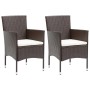 Sillas de comedor de jardín 2 unidades ratán sintético marrón de , Sillas de jardín - Ref: Foro24-318496, Precio: 142,13 €, D...