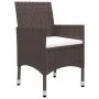 Juego de comedor de jardín 3 piezas con cojines marrón de , Conjuntos de jardín - Ref: Foro24-3095861, Precio: 254,41 €, Desc...