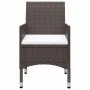 Juego de comedor de jardín 3 piezas con cojines marrón de , Conjuntos de jardín - Ref: Foro24-3095861, Precio: 254,41 €, Desc...