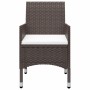 Juego de comedor de jardín 3 piezas con cojines marrón de , Conjuntos de jardín - Ref: Foro24-3095861, Precio: 258,46 €, Desc...