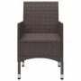 Juego de comedor de jardín 3 piezas con cojines marrón de , Conjuntos de jardín - Ref: Foro24-3095861, Precio: 254,41 €, Desc...