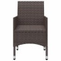 Juego de comedor de jardín 3 piezas con cojines marrón de , Conjuntos de jardín - Ref: Foro24-3095861, Precio: 258,46 €, Desc...