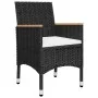 Juego de comedor de jardín 5 piezas con cojines negro de , Conjuntos de jardín - Ref: Foro24-3095863, Precio: 349,58 €, Descu...