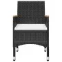 Juego de comedor de jardín 5 piezas con cojines negro de , Conjuntos de jardín - Ref: Foro24-3095863, Precio: 349,58 €, Descu...