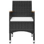 Juego de comedor de jardín 5 piezas con cojines negro de , Conjuntos de jardín - Ref: Foro24-3095863, Precio: 343,62 €, Descu...