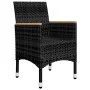 Juego de comedor de jardín 5 piezas con cojines negro de , Conjuntos de jardín - Ref: Foro24-3095863, Precio: 349,58 €, Descu...
