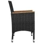 Juego de comedor de jardín 5 piezas con cojines negro de , Conjuntos de jardín - Ref: Foro24-3095863, Precio: 349,58 €, Descu...