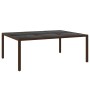 Juego de comedor de jardín 11 piezas ratán sintético marrón de , Conjuntos de jardín - Ref: Foro24-3095932, Precio: 869,93 €,...