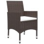 Set de comedor de jardín 5 pzas ratán PE vidrio templado marrón de , Conjuntos de jardín - Ref: Foro24-3095913, Precio: 364,0...