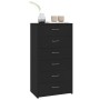 Aparador con 6 cajones madera contrachapada negro 50x34x96 cm de vidaXL, Aparadores - Ref: Foro24-800667, Precio: 106,08 €, D...