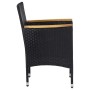 Set de comedor de jardín 5 pzas ratán PE vidrio templado negro de , Conjuntos de jardín - Ref: Foro24-3095911, Precio: 341,63...