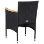 Set de comedor de jardín 5 pzas ratán PE vidrio templado negro de , Conjuntos de jardín - Ref: Foro24-3095911, Precio: 341,63...
