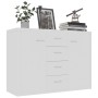 Aparador de madera contrachapada blanco 88x30x65 cm de vidaXL, Aparadores - Ref: Foro24-800684, Precio: 92,21 €, Descuento: %