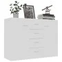 Aparador de madera contrachapada blanco 88x30x65 cm de vidaXL, Aparadores - Ref: Foro24-800684, Precio: 91,62 €, Descuento: %