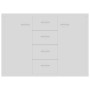 Aparador de madera contrachapada blanco 88x30x65 cm de vidaXL, Aparadores - Ref: Foro24-800684, Precio: 92,21 €, Descuento: %