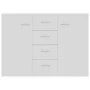 Aparador de madera contrachapada blanco 88x30x65 cm de vidaXL, Aparadores - Ref: Foro24-800684, Precio: 91,62 €, Descuento: %