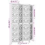 Biombo separador de 4 paneles madera maciza paulownia marrón de , Divisores de ambientes - Ref: Foro24-358868, Precio: 110,92...