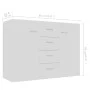 Weißer Sperrholz-Sideboard 88x30x65 cm von vidaXL, Sideboards - Ref: Foro24-800684, Preis: 91,62 €, Rabatt: %