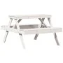 Mesa de pícnic madera maciza de pino blanco 105x134x75 cm de , Mesas de jardín - Ref: Foro24-832568, Precio: 117,24 €, Descue...