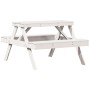 Mesa de pícnic madera maciza de pino blanco 105x134x75 cm de , Mesas de jardín - Ref: Foro24-832568, Precio: 131,66 €, Descue...