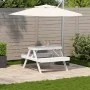 Mesa de pícnic madera maciza de pino blanco 105x134x75 cm de , Mesas de jardín - Ref: Foro24-832568, Precio: 117,24 €, Descue...