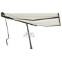 Toldo manual retráctil con LED crema 400x300 cm de , Toldos - Ref: Foro24-3069742, Precio: 441,24 €, Descuento: %