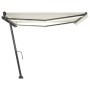 Toldo manual retráctil con LED crema 400x300 cm de , Toldos - Ref: Foro24-3069742, Precio: 441,24 €, Descuento: %