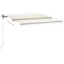 Toldo manual retráctil con LED crema 400x300 cm de , Toldos - Ref: Foro24-3069742, Precio: 457,03 €, Descuento: %