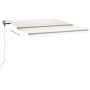 Toldo manual retráctil con LED crema 400x300 cm de , Toldos - Ref: Foro24-3069742, Precio: 441,24 €, Descuento: %