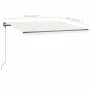 Toldo manual retráctil con LED crema 400x300 cm de , Toldos - Ref: Foro24-3069742, Precio: 457,03 €, Descuento: %