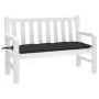 Cojín de banco de jardín tela Oxford negro 120x50x7 cm de , Cojines para sillas y sofás - Ref: Foro24-361590, Precio: 27,70 €...