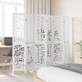 Biombo separador de 6 paneles madera maciza Paulownia blanco de , Divisores de ambientes - Ref: Foro24-358746, Precio: 167,43...