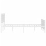 Estructura cama metal con cabecero y estribo blanco 150x200 cm de , Camas y somieres - Ref: Foro24-374310, Precio: 128,55 €, ...