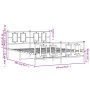 Estructura cama metal con cabecero y estribo blanco 150x200 cm de , Camas y somieres - Ref: Foro24-374310, Precio: 128,55 €, ...