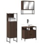 Set de muebles baño 3 pzas madera contrachapada roble marrón de , Muebles de baño - Ref: Foro24-3214699, Precio: 163,51 €, De...